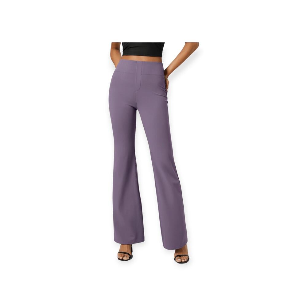 Halara Flex High Waisted Back Side Pocket Slight Flare Pants Small Purple NWT